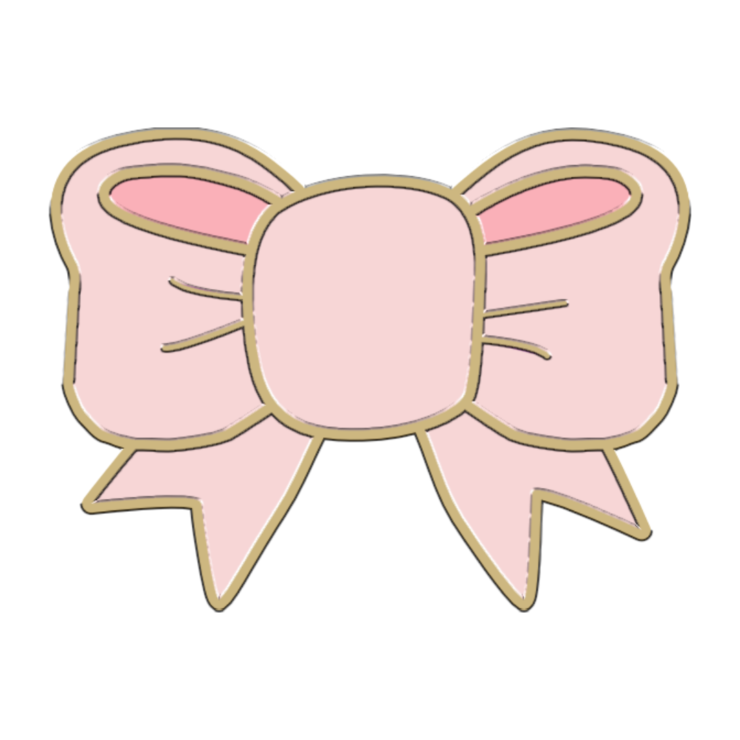 Pink Bow Collar Charm