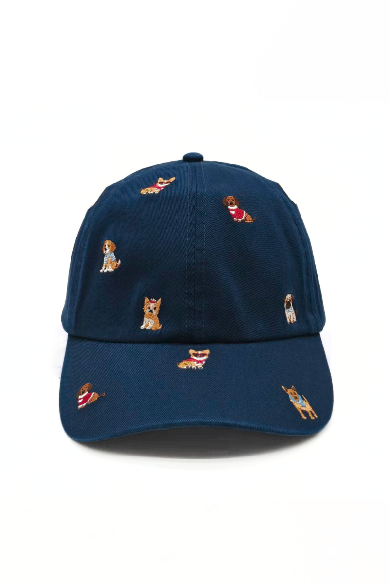 Dogs allover Embroidered Baseball Cap