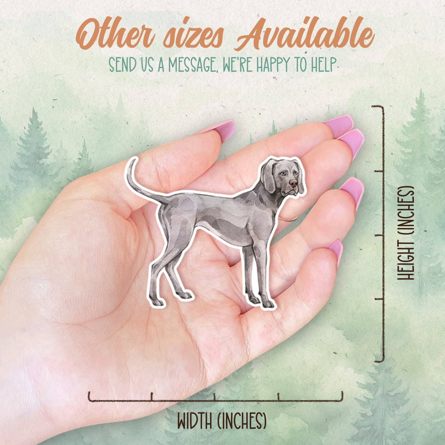 Weimaraner dog sticker