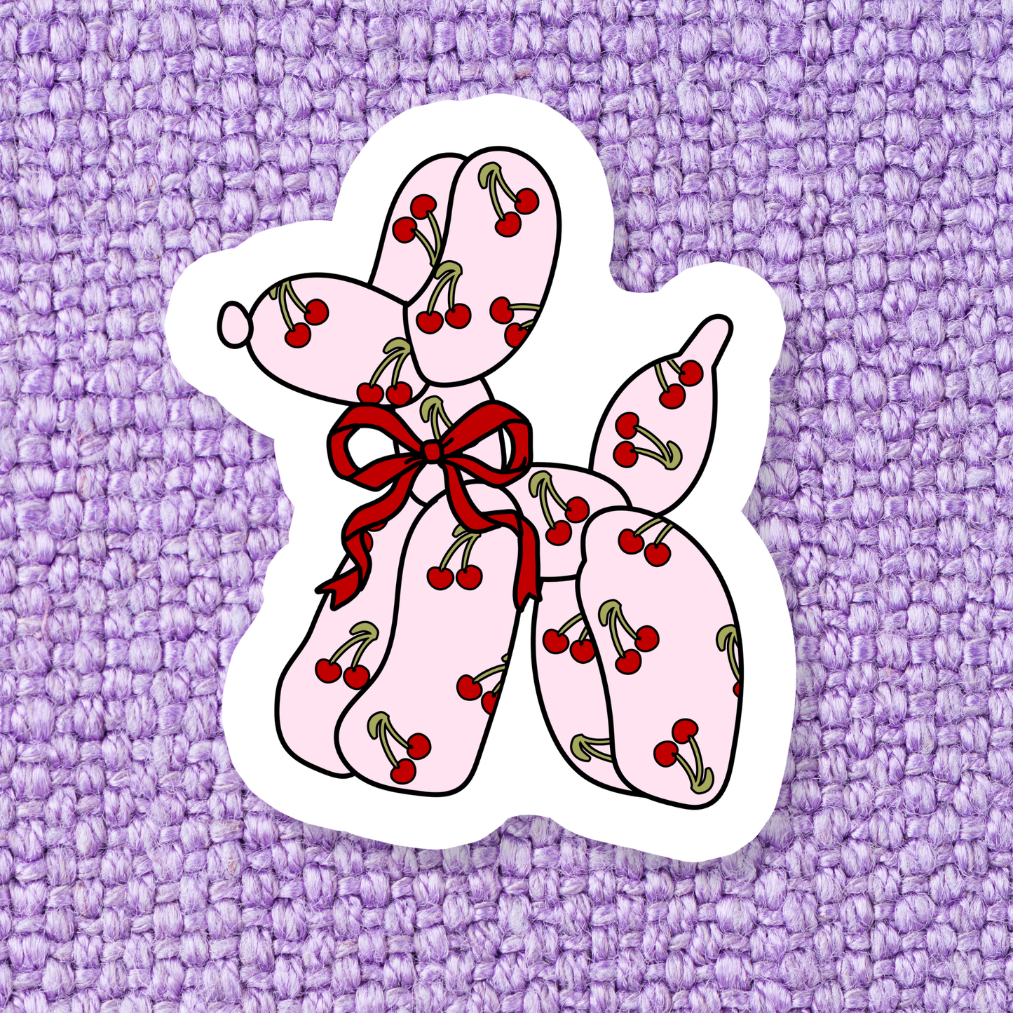 Coquette Bow Dog Sticker