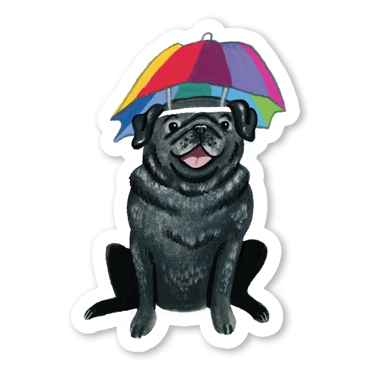 Summer Pug Sticker