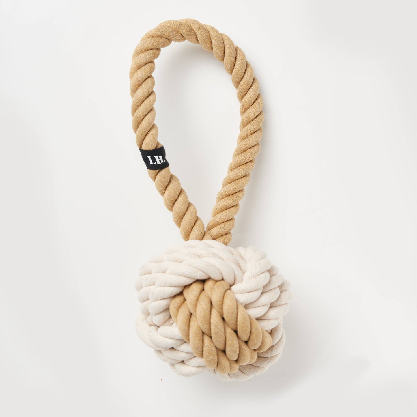 Eco friendly Dog Rope Toy - Large Twisted Dog Toy - Tan