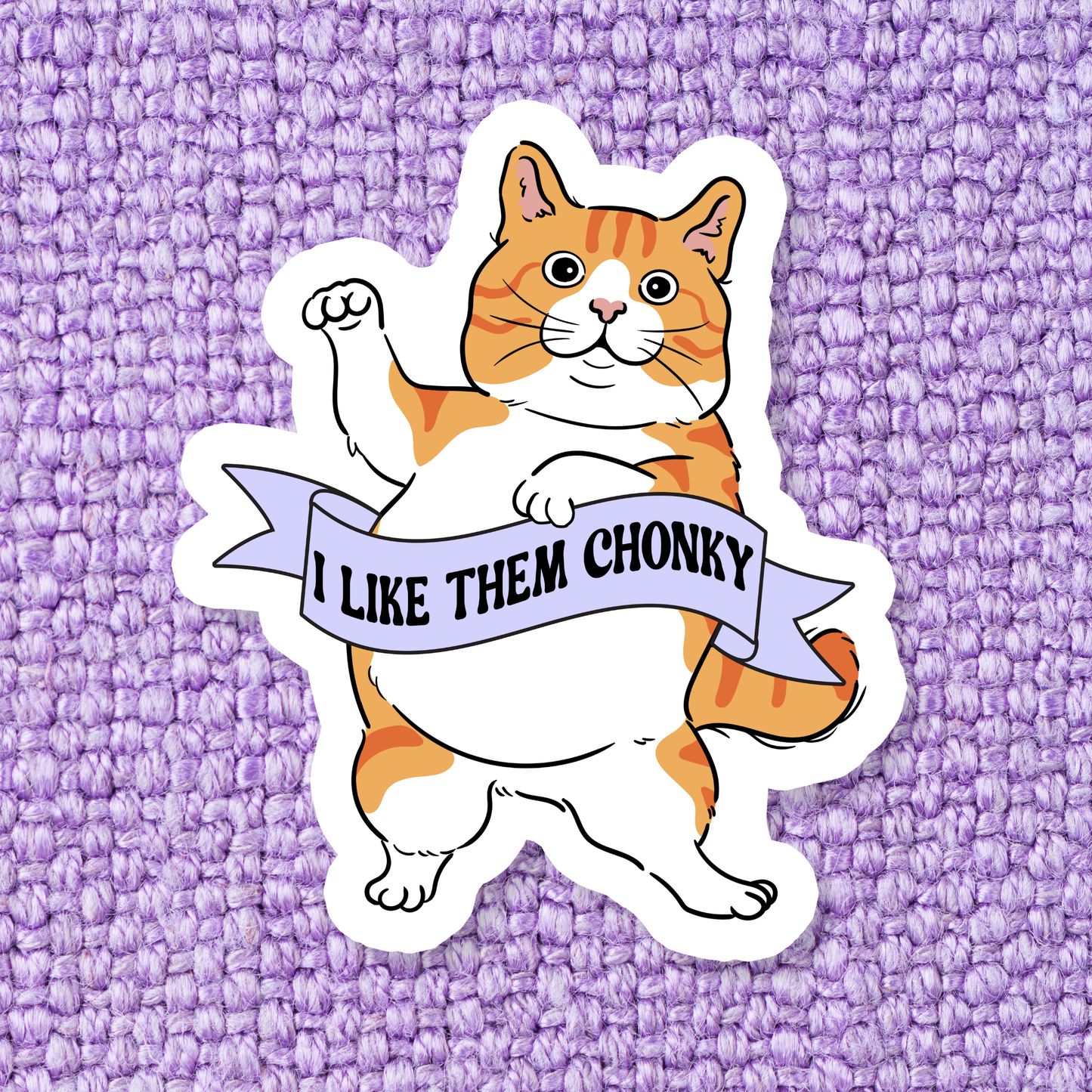 Chonky Orange Cat Sticker