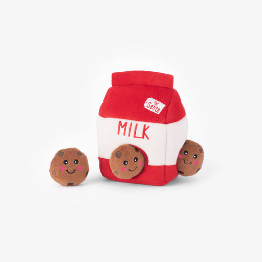 Santa's Milk and Cookies Dog Toy