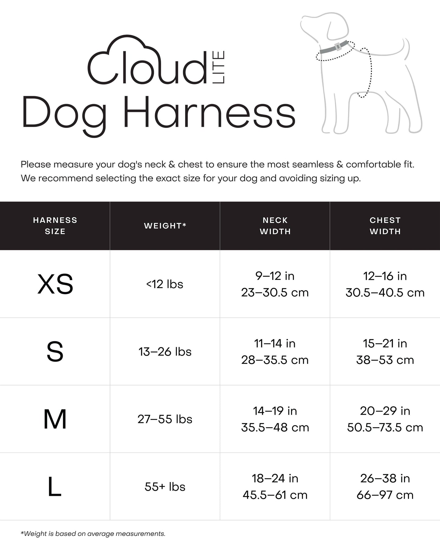 Ember Black Cloud Lite Dog Harness