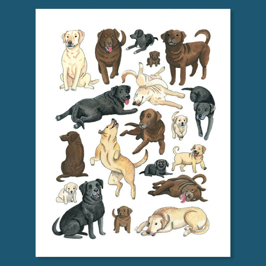 Labrador Retriever Print: 8 x 10 inches