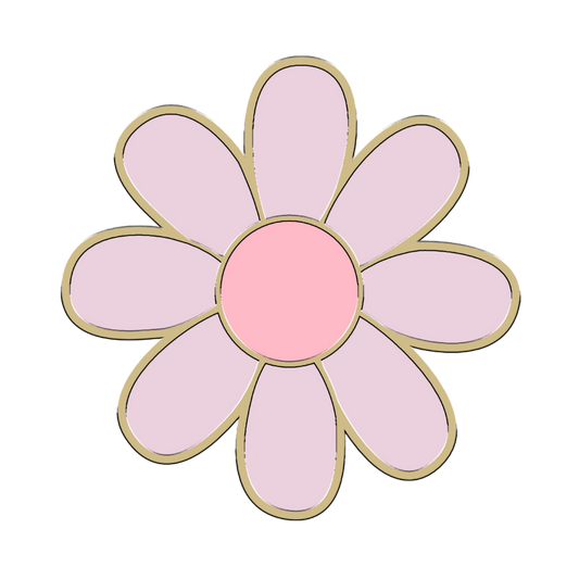 Pink Daisy Collar Charm
