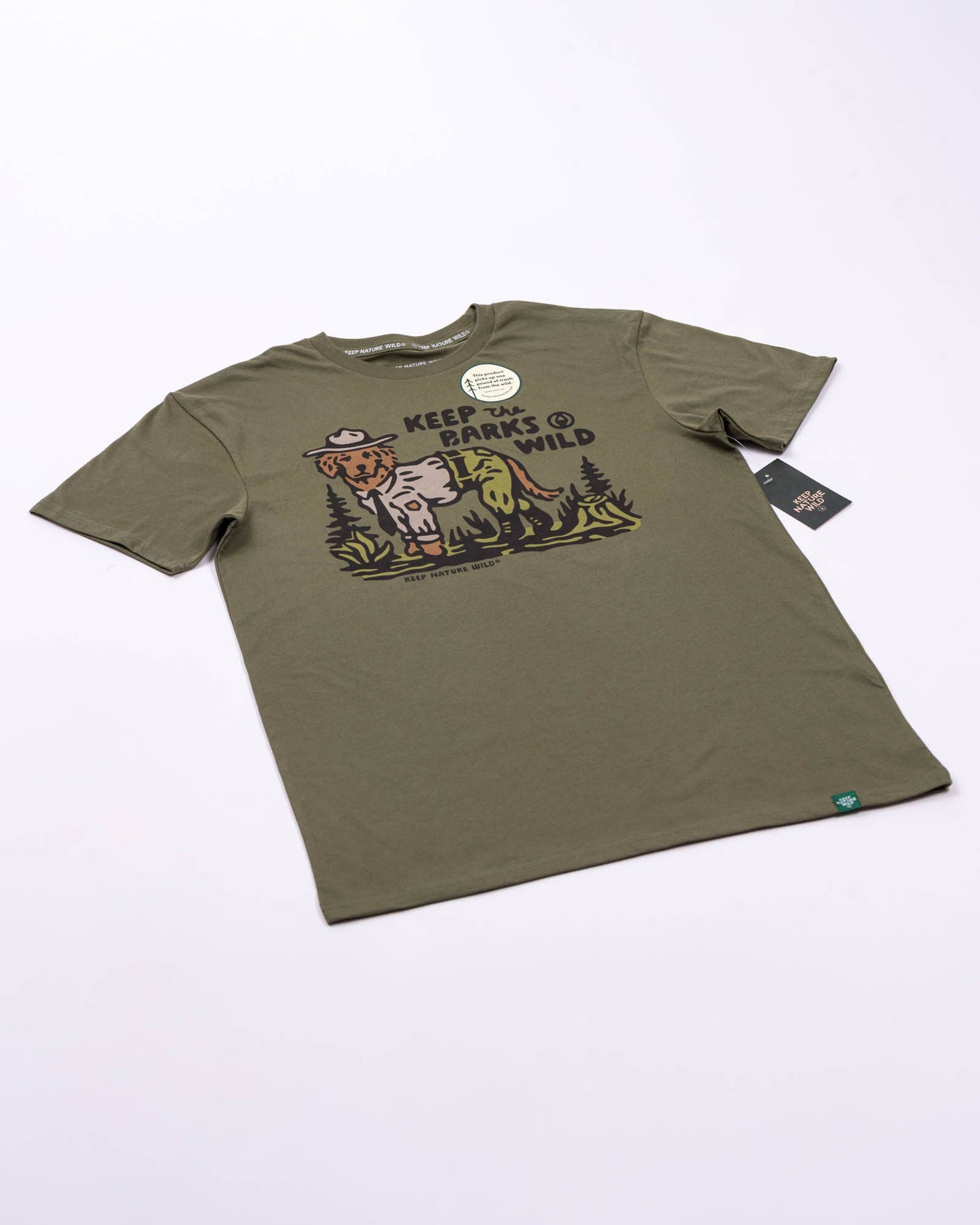 Keep the Barks Wild Unisex Tee | Olive