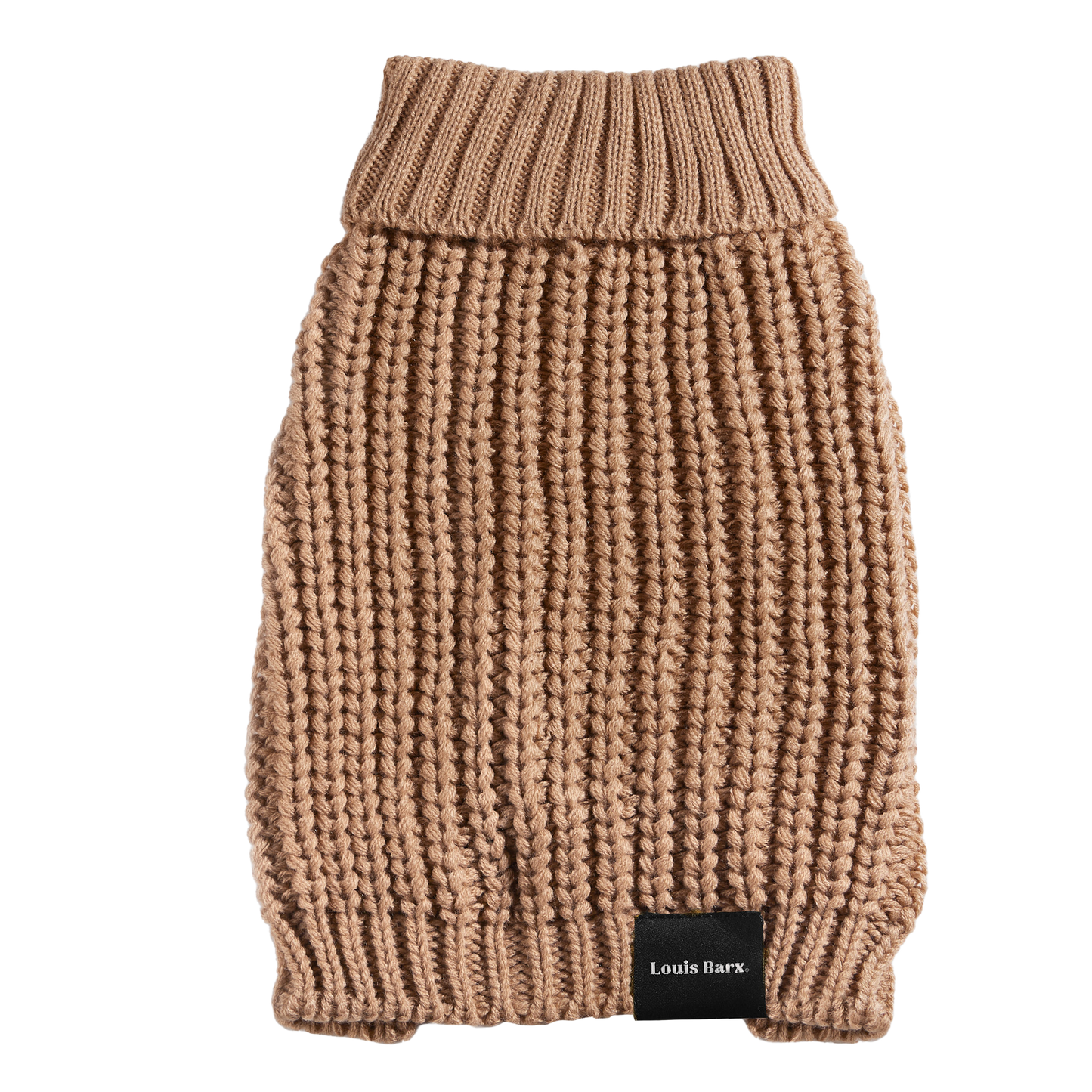 "Adele" Turtleneck Dog Sweater 100% Soft Yarn Brown: Coca Mocha