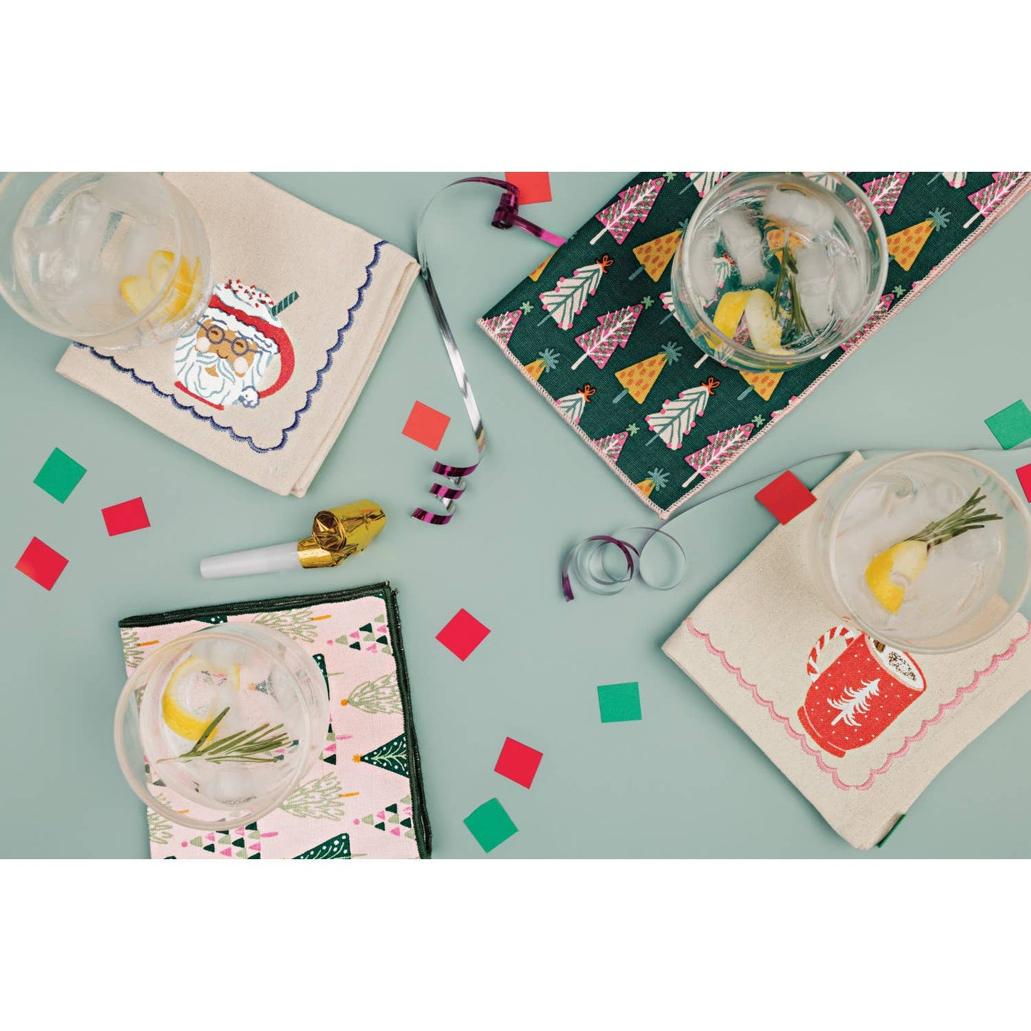 Holiday Hounds Christmas Cocktail Napkins Set of 4