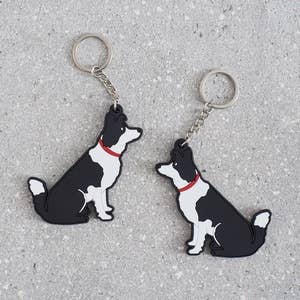 Border Collie Key Ring