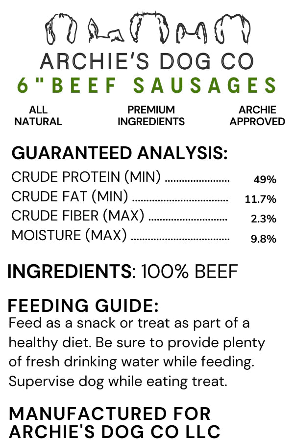 Archie’s Dog Co Beef Sticks