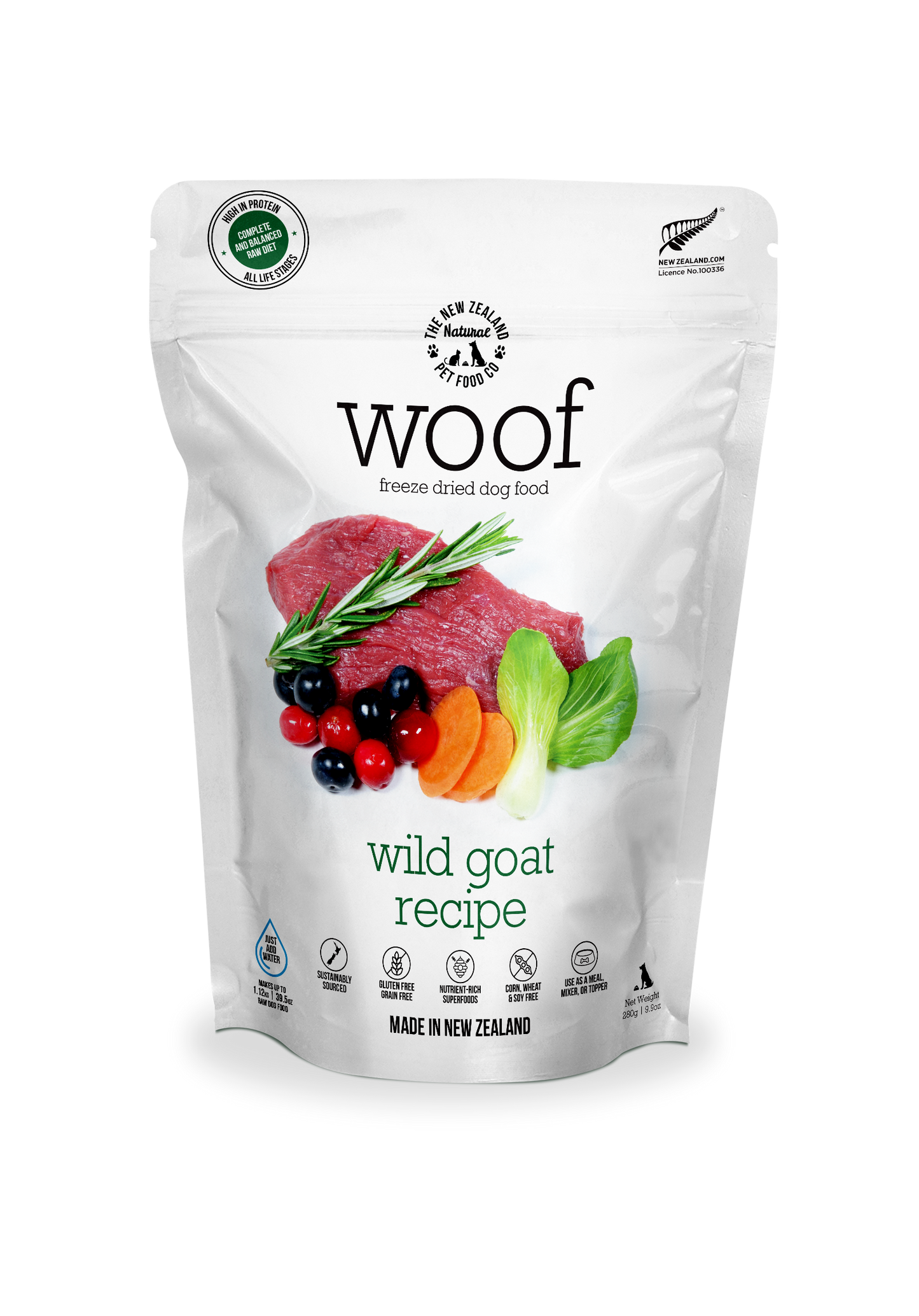 Woof Wild Goat Freeze Dried Dog Food