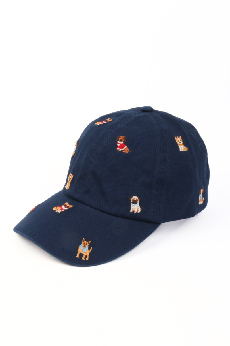 Dogs allover Embroidered Baseball Cap