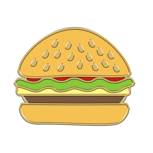 Burger Collar Charm