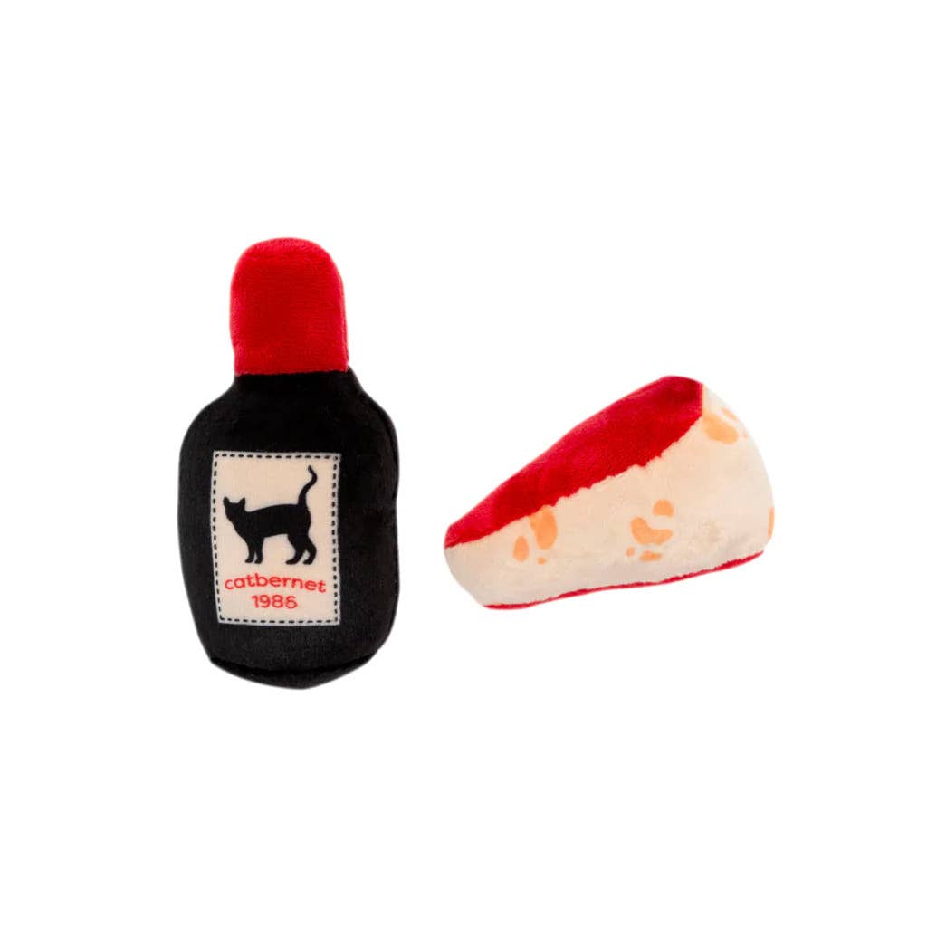 Pearhead Wine and Cheese Cat Toy