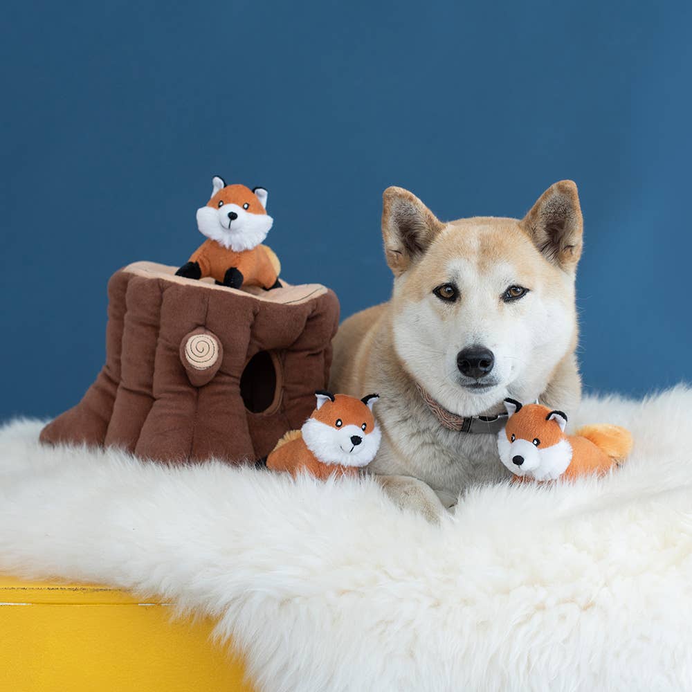 Zippy Burrow - Fox Stump - Dog Toy