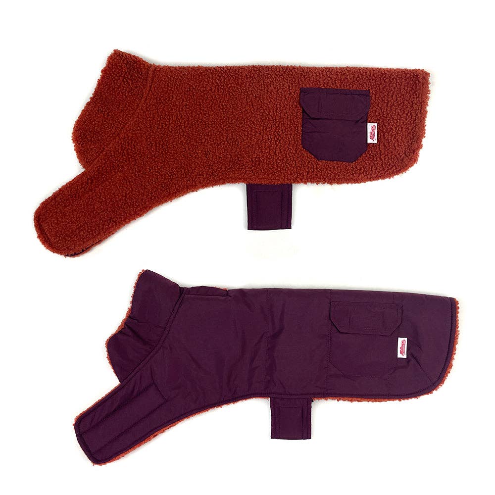 Dog Reversible Puffer/Teddy Fleece Coat