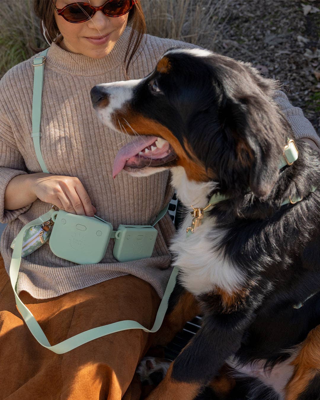 Ember Black Snap Dog Treat Pouch