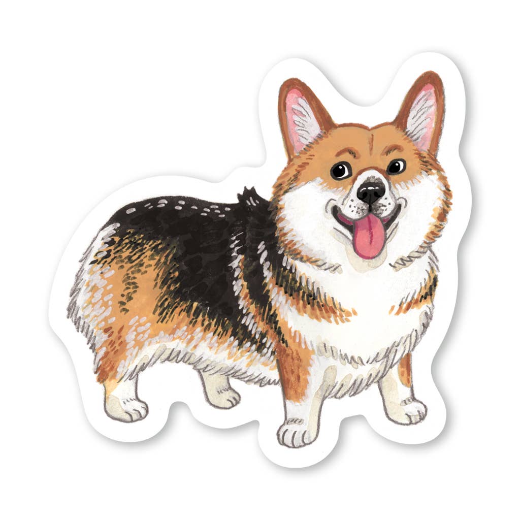 Tri-Color Corgi Sticker