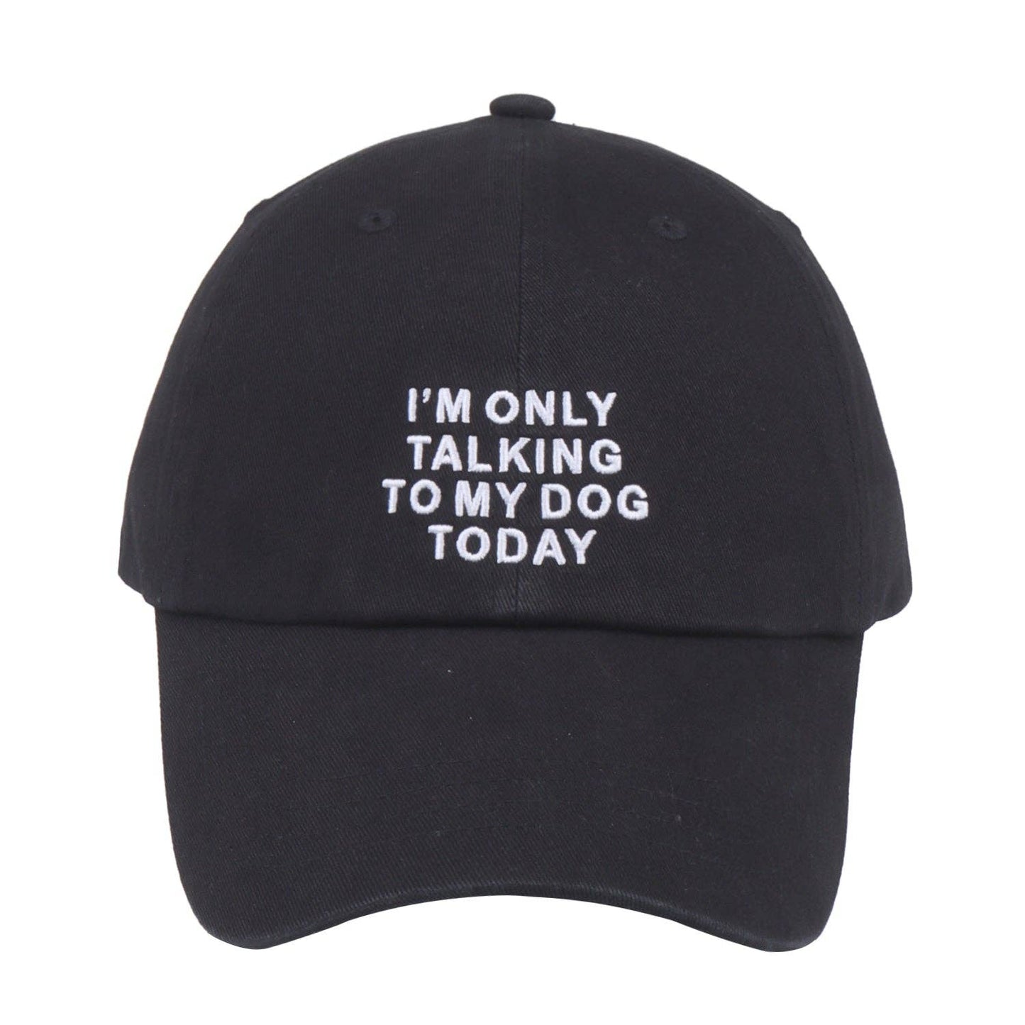 I'm Only Talking to My Dog Today Hat Black