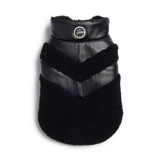 Leather Puffer Black Jacket