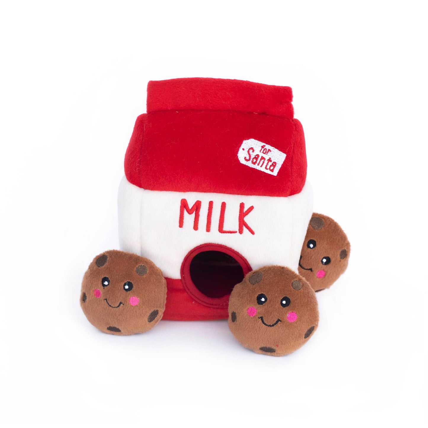 Santa's Milk and Cookies Dog Toy