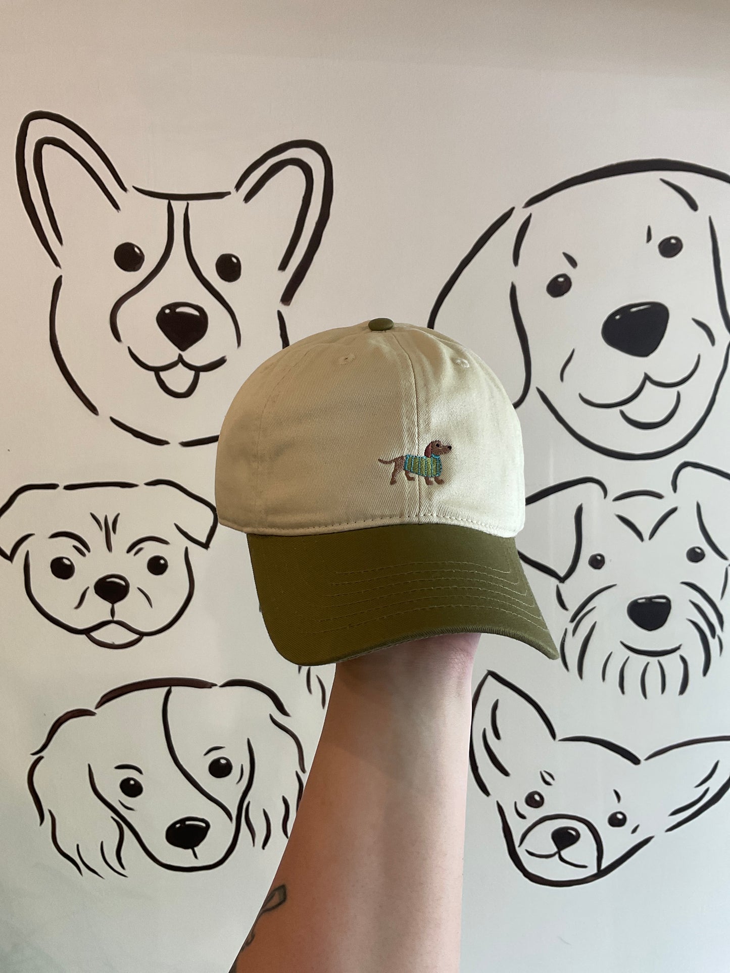 Embroidered dog hat