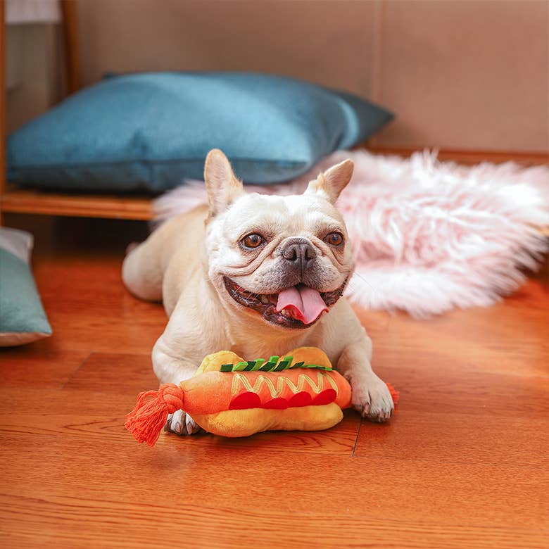 HugSmart Pet - Food Party | Hot dog - Dog Plush Toy