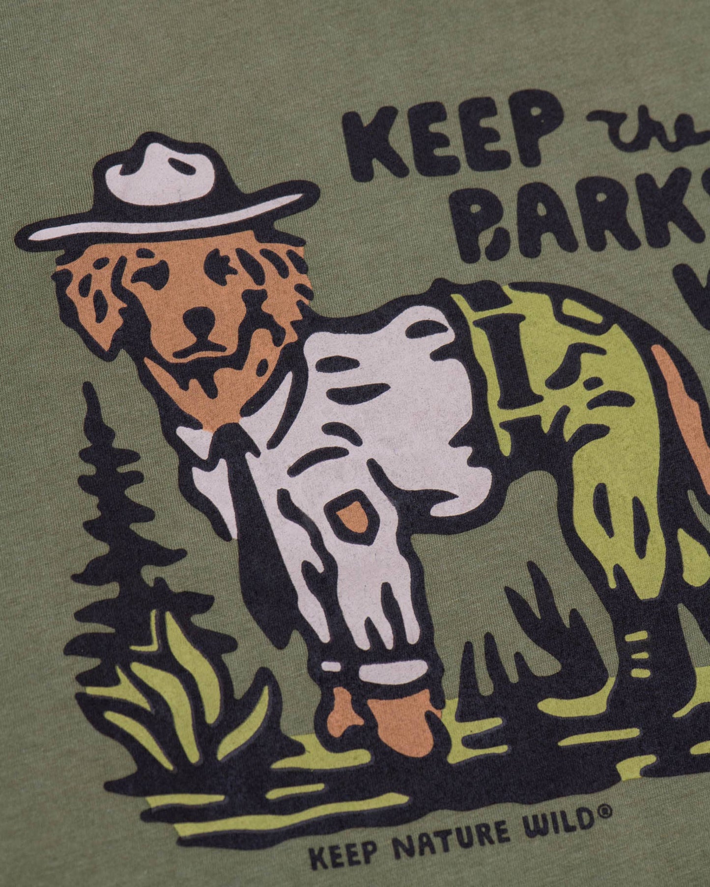 Keep the Barks Wild Unisex Tee | Olive