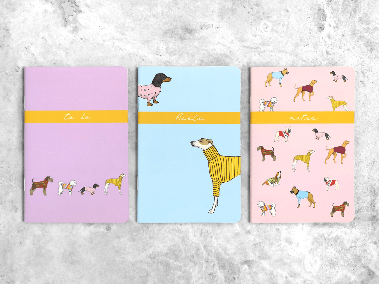 Set of 3 Dog Memo Notebooks