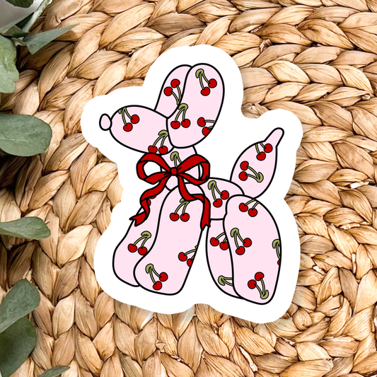 Coquette Bow Dog Sticker