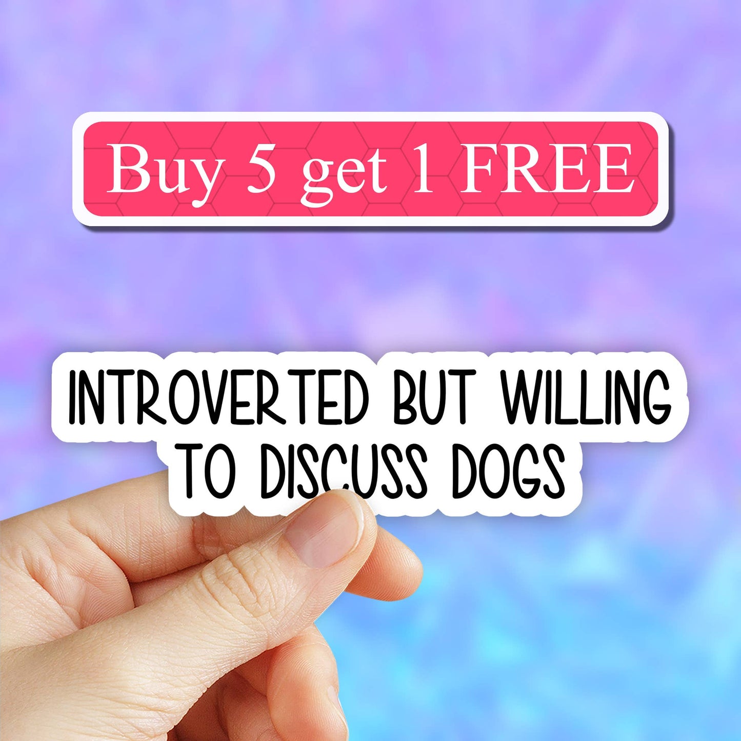 Introverted but willing to discuss dogs sticker, dog Laptop
