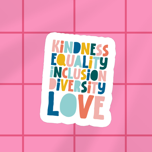 LGBTQIA+ Inclusive Ally PrideWaterproof Vinyl Sticker