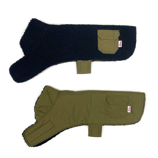 Dog Reversible Puffer/Teddy Fleece Coat
