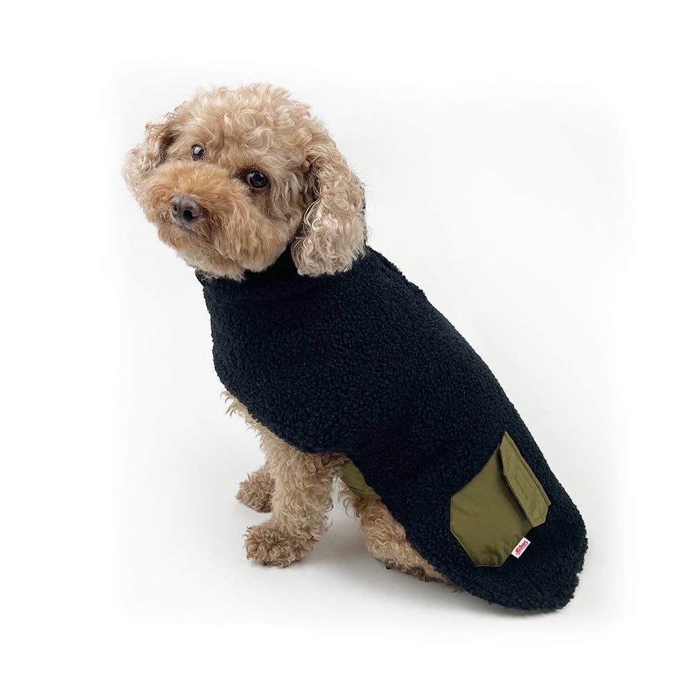 Dog Reversible Puffer/Teddy Fleece Coat