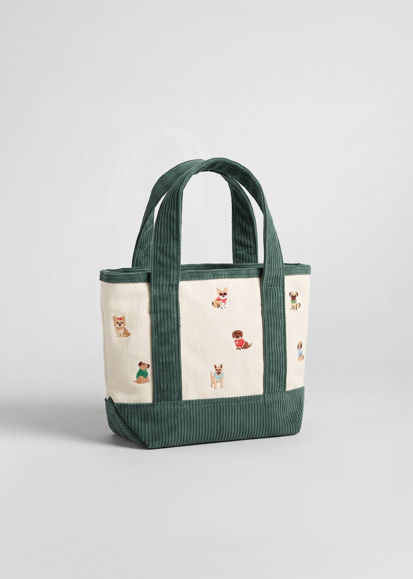 Dog Embroidered Canvas Tote