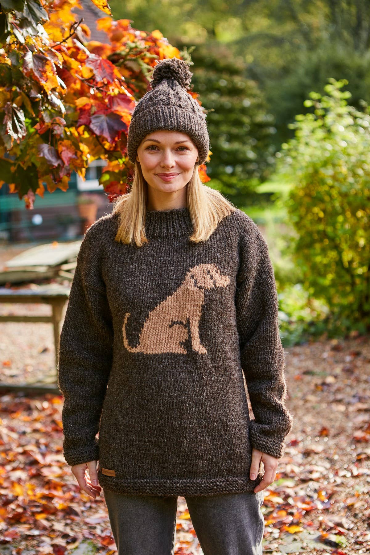 Labrador Brown Wool Hand Knit Sweater