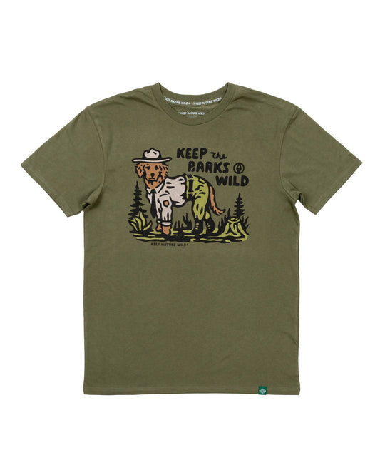 Keep the Barks Wild Unisex Tee | Olive