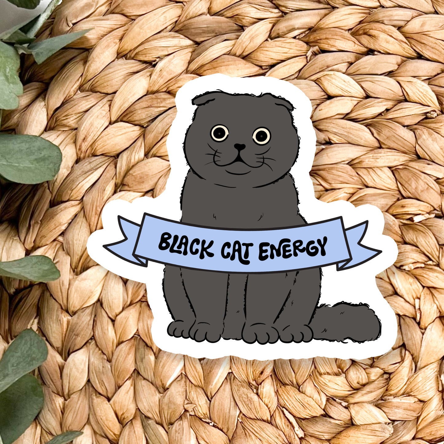 Funny Cat Cats Black Cat Waterproof Vinyl Sticker