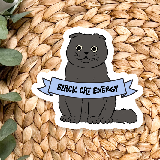 Funny Cat Cats Black Cat Waterproof Vinyl Sticker