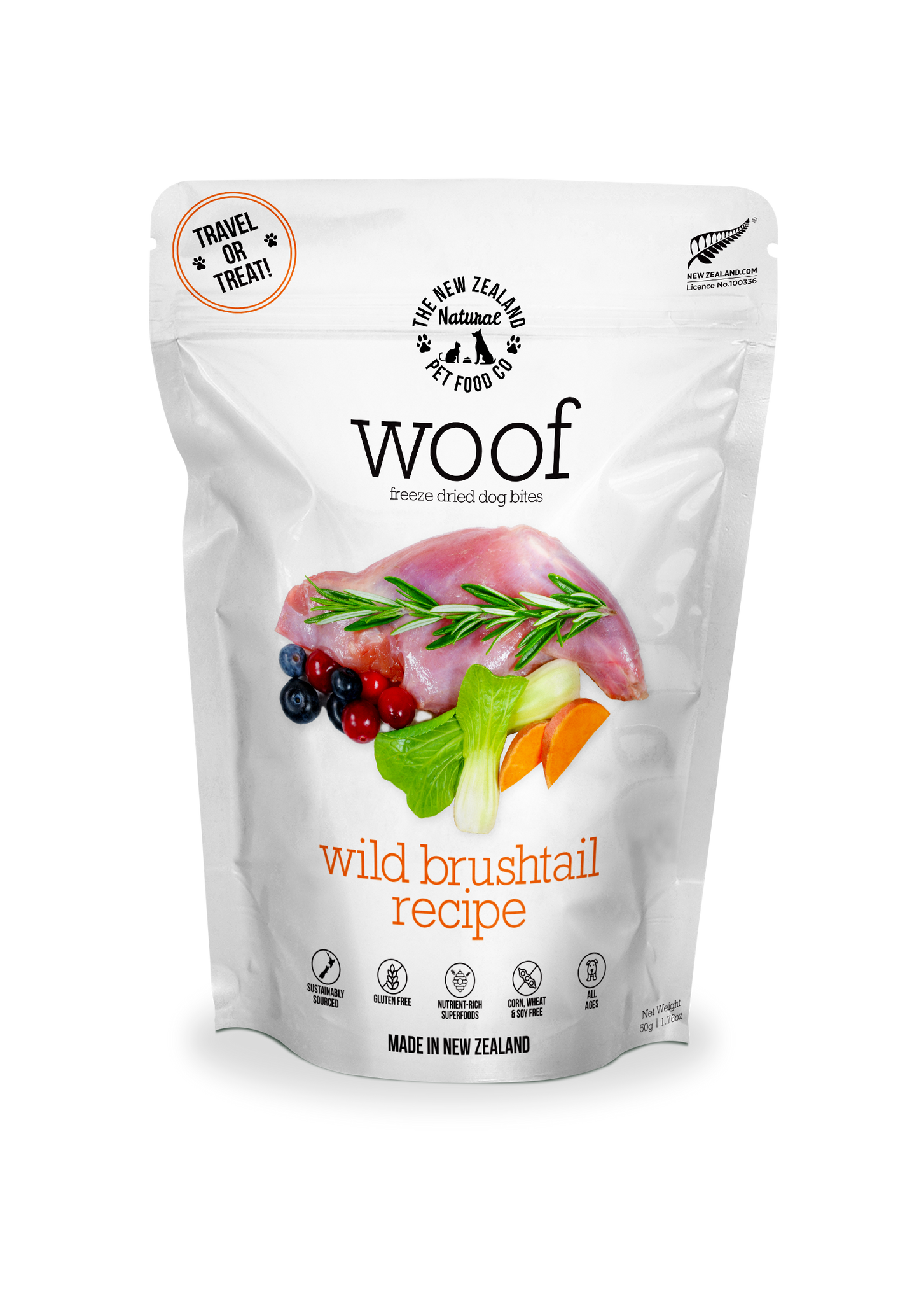 Woof Wild Brushtail Freeze Dried Dog