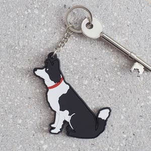 Border Collie Key Ring