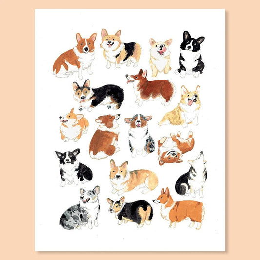 Corgi Club Print