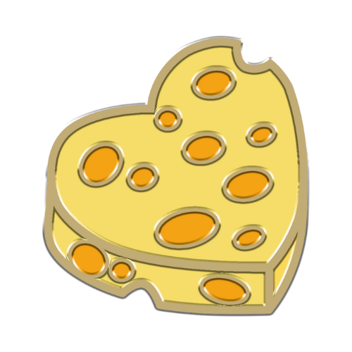 Cheese Heart Collar Charm