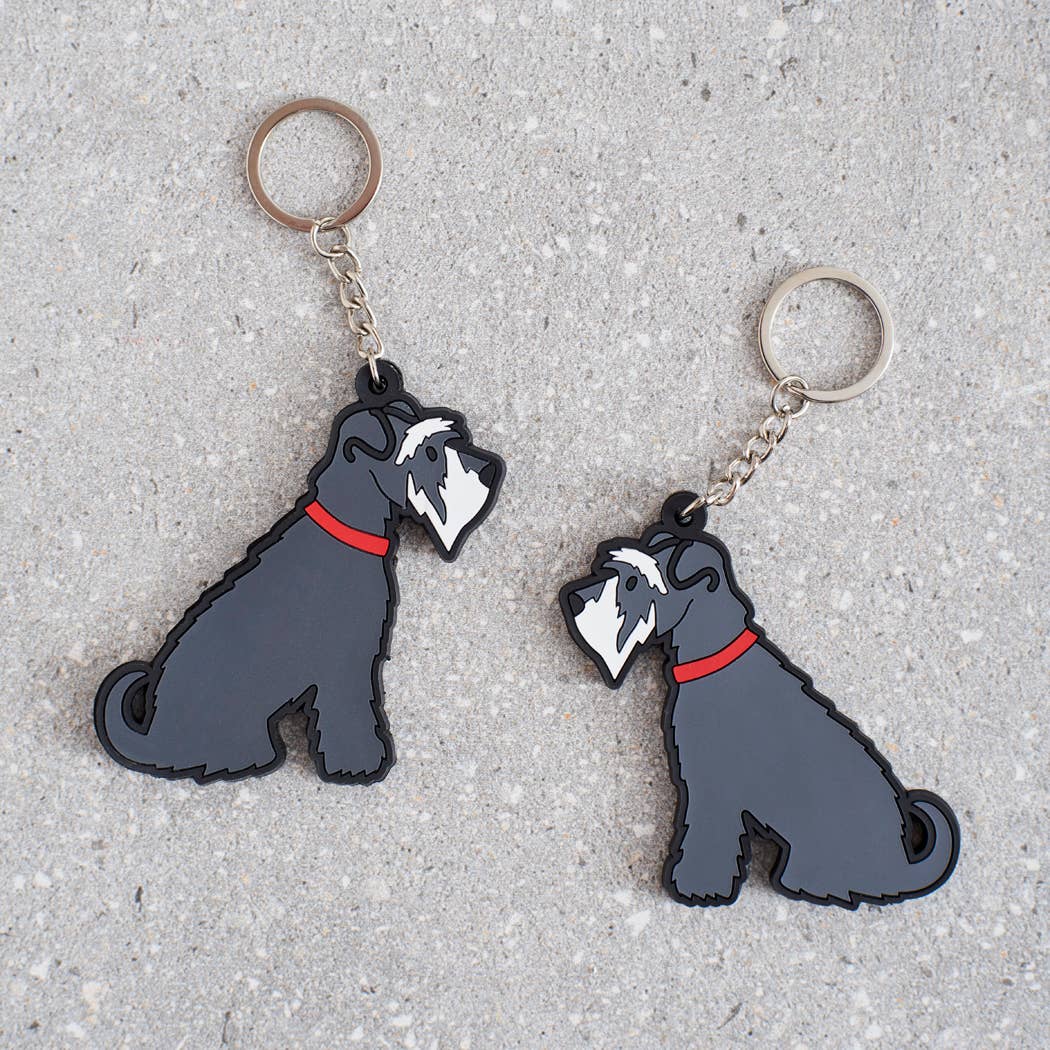 Keyring - Schnauzer (Grey)