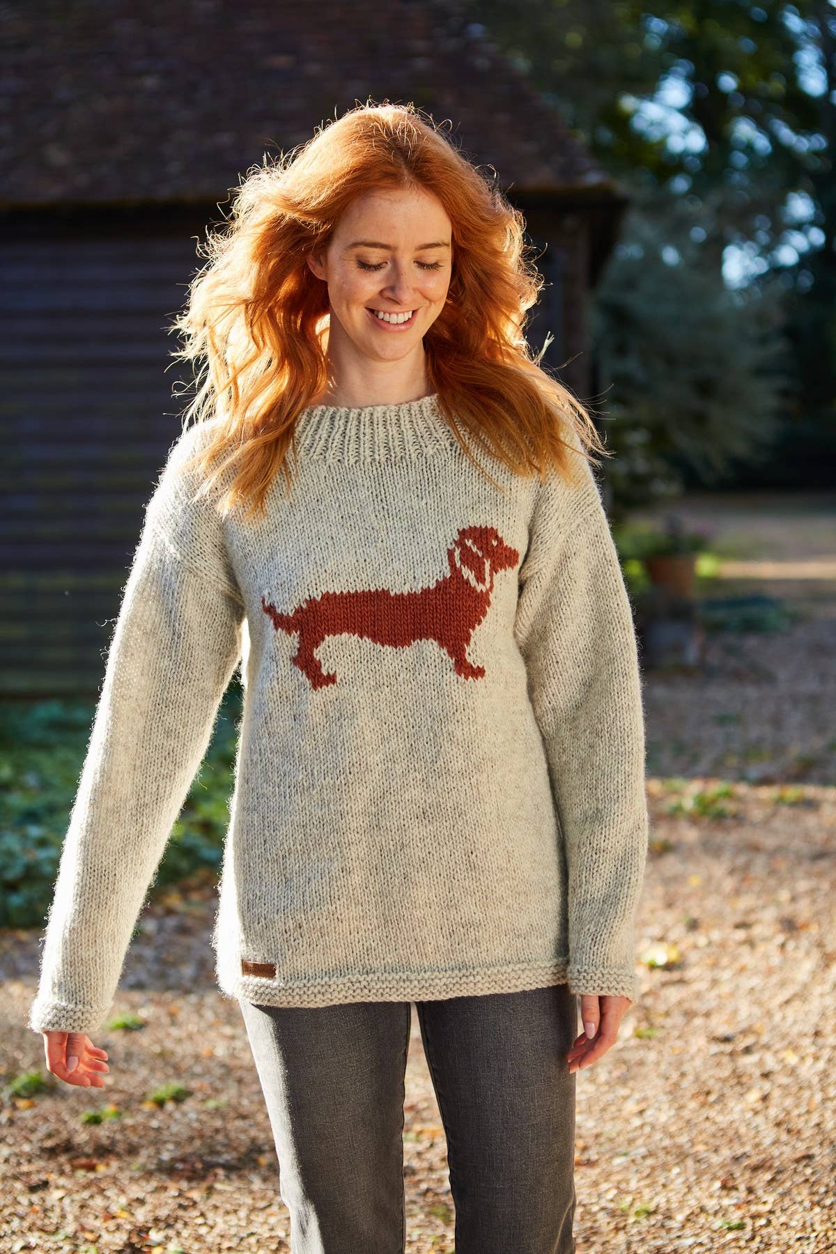Dachshund Wool Hand Knit Sweater