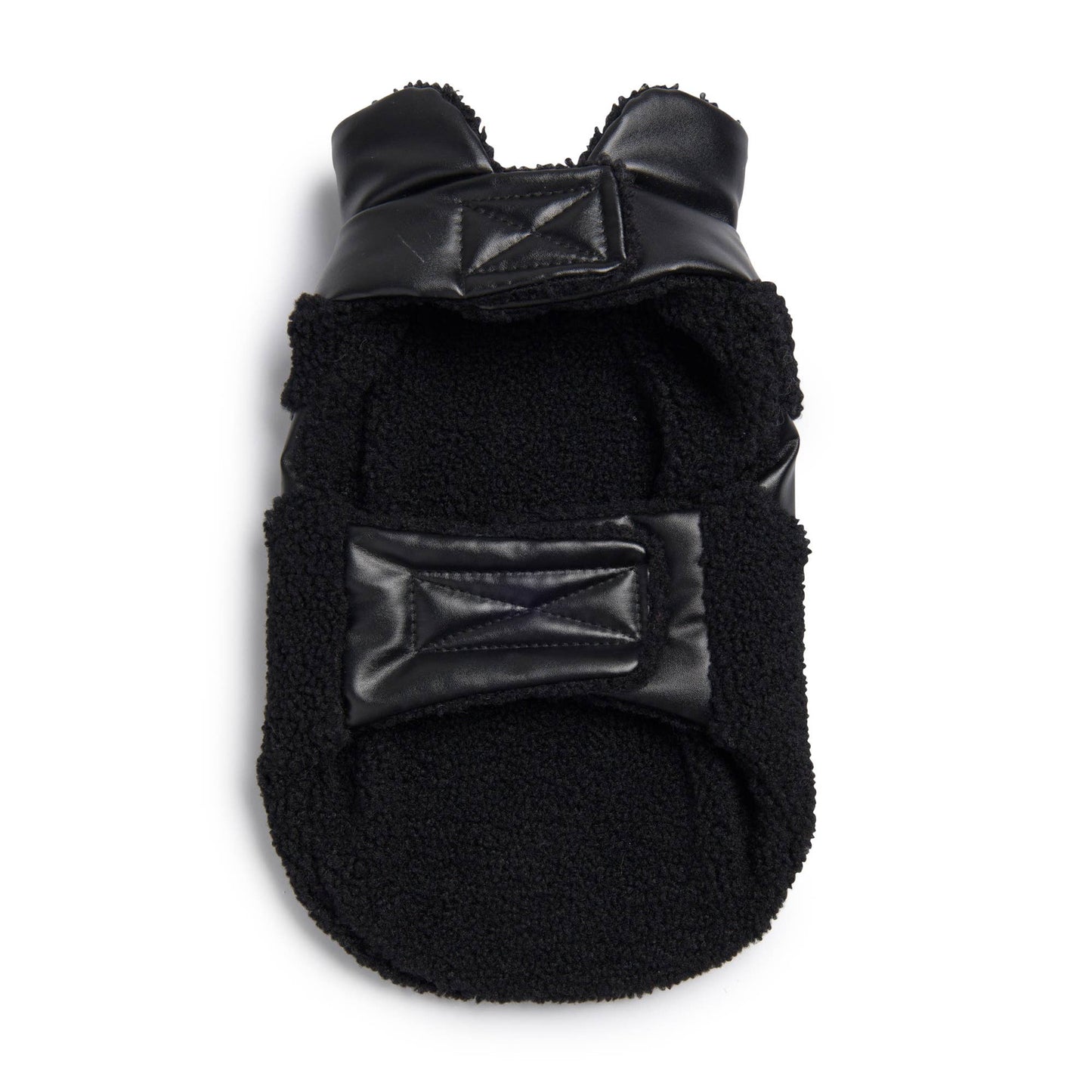 Leather Puffer Black Jacket