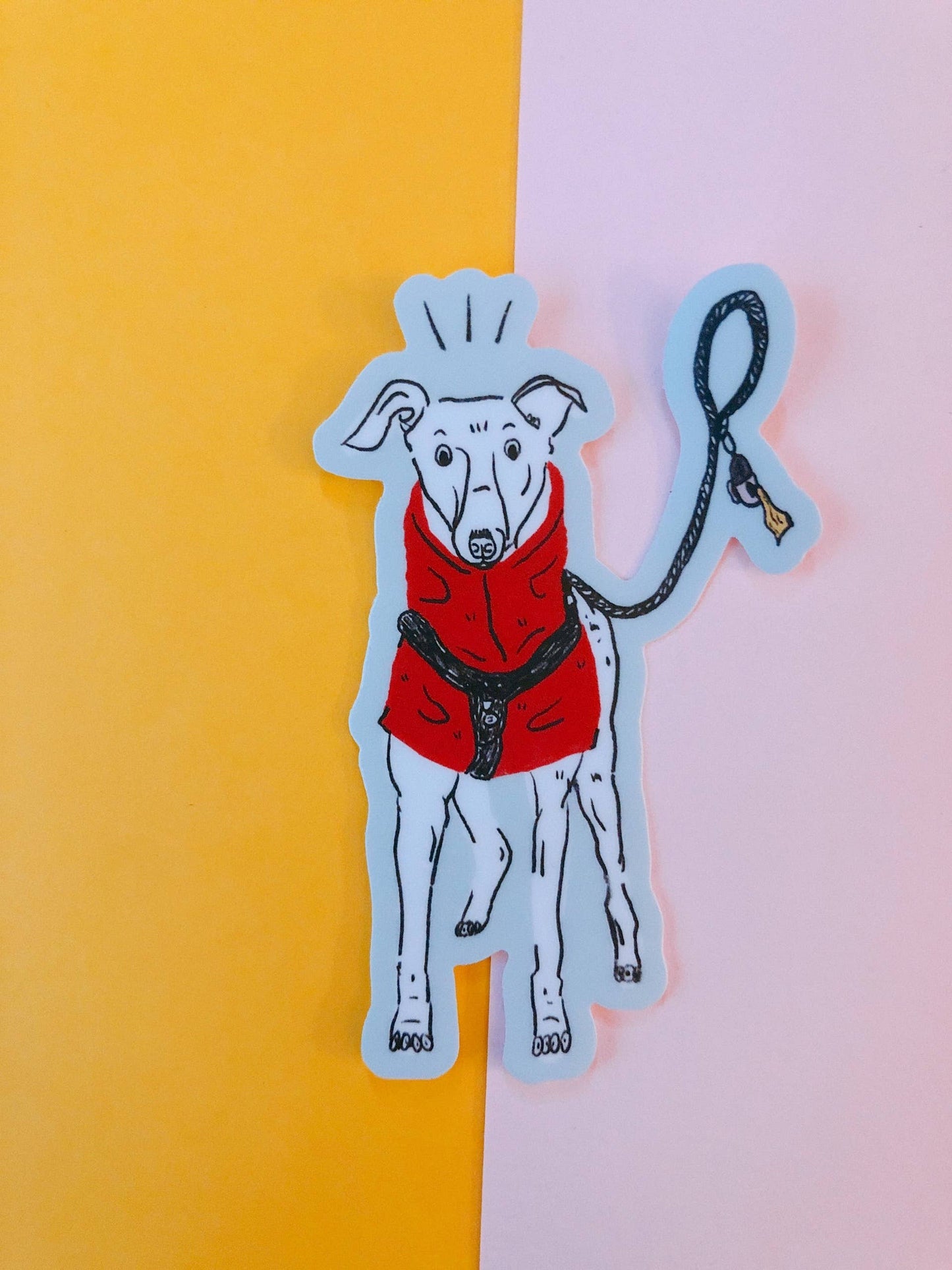 Greyhound Dog "Walkies" Sticker