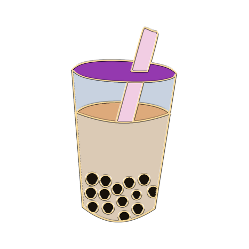 Pink Boba Collar Charm